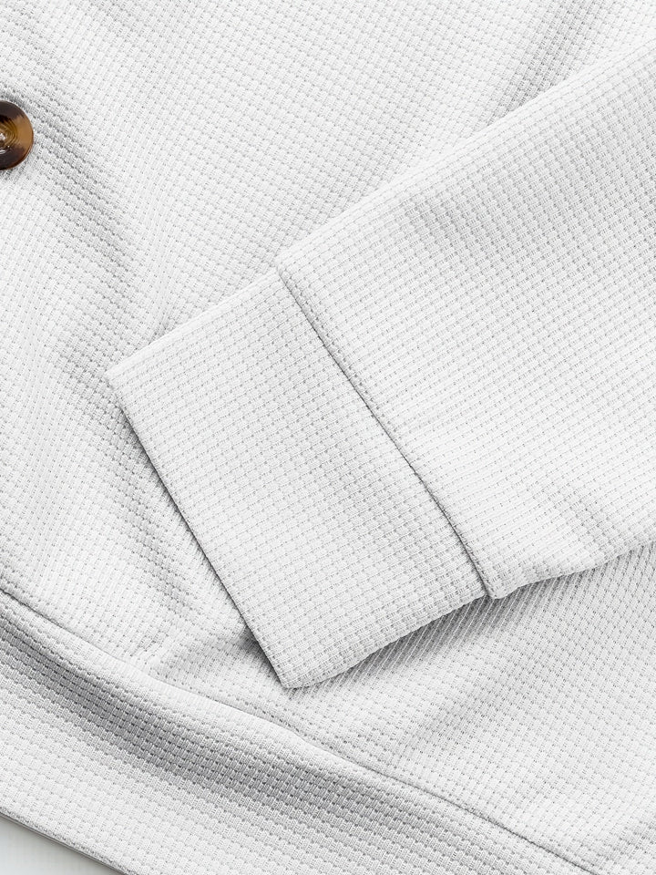 SILAS | TEXTURED BUTTON-FRONT OVERSHIRT JACKET