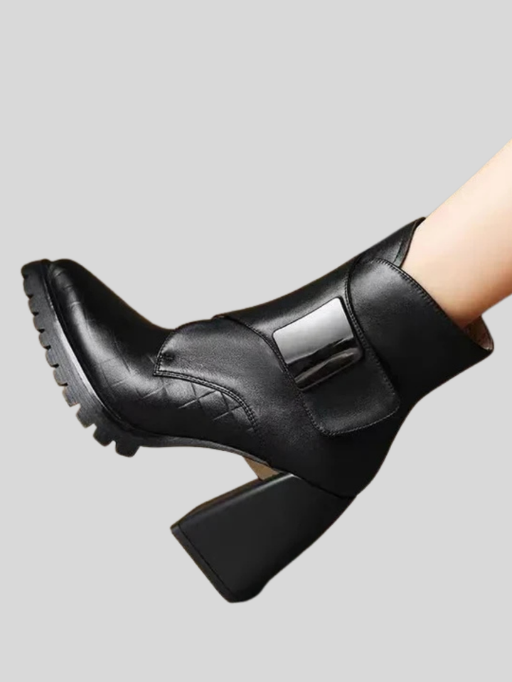 Rosa | Ankle Block Heel With Strap Detail