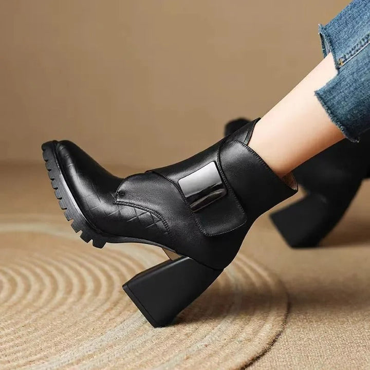 Rosa | Ankle Block Heel With Strap Detail