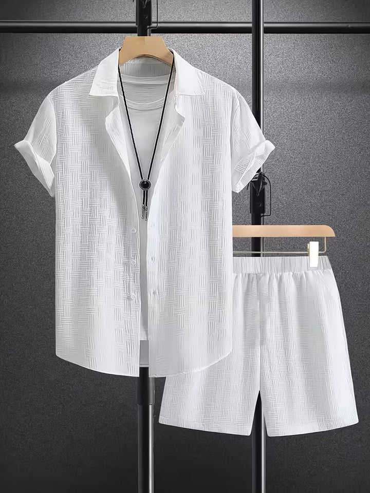 FABIAN | CLASSIC BUTTON SHIRT AND SHORTS SUMMER SET