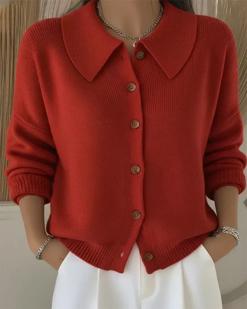Esther | Button Collar Cardigan