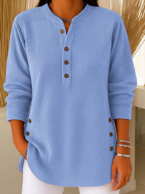 BRIELLE | BUTTON HENLEY TUNIC