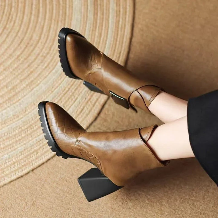 Rosa | Ankle Block Heel With Strap Detail