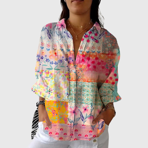 BEHNOOSH | LIGHTWEIGHT AND COLORFUL BLOUSE WITH PRINT