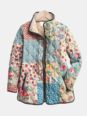 SELENA | CHARMING FLORAL QUILTED JACKET FOR WOMEN