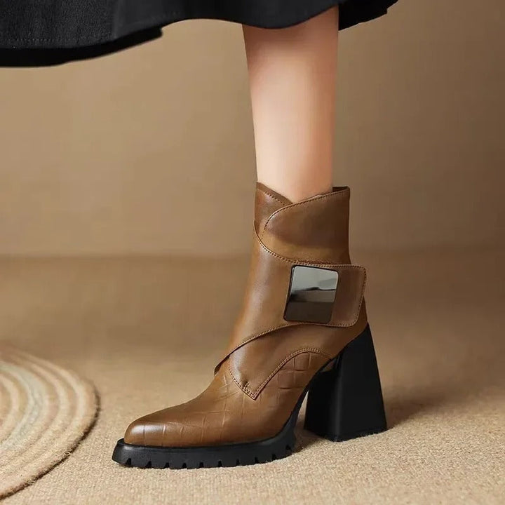 Rosa | Ankle Block Heel With Strap Detail