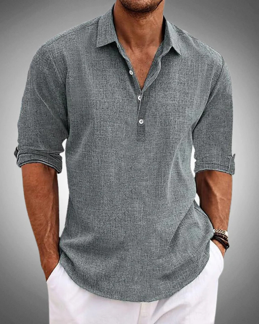 PHILIP | REFINED BUTTON-FRONT CLASSIC SHIRT