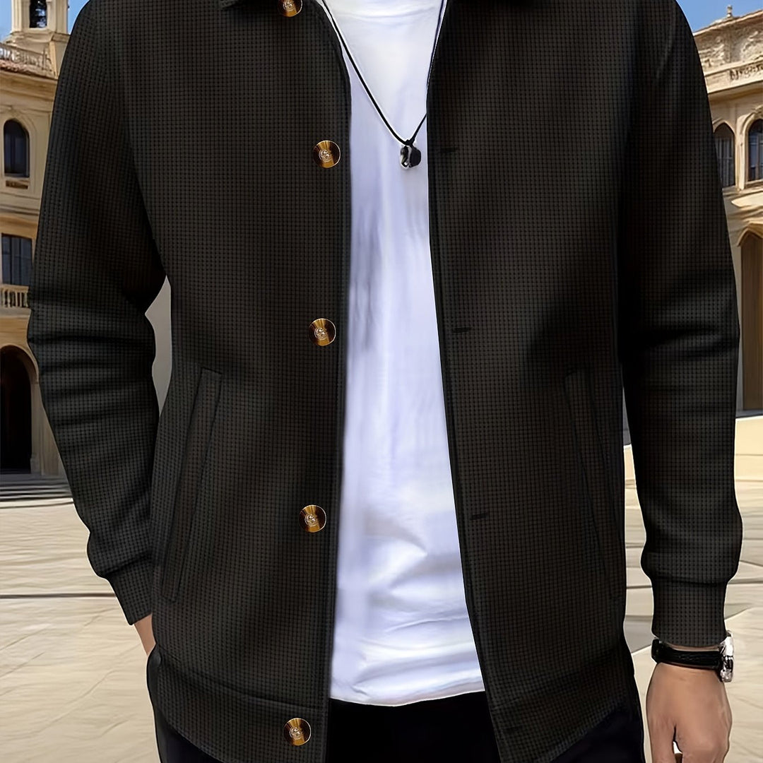 SILAS | TEXTURED BUTTON-FRONT OVERSHIRT JACKET
