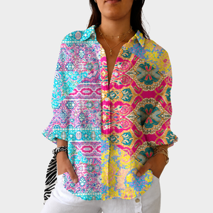 AFSOON | LIGHTWEIGHT AND COLORFUL PRINTED BLOUSE