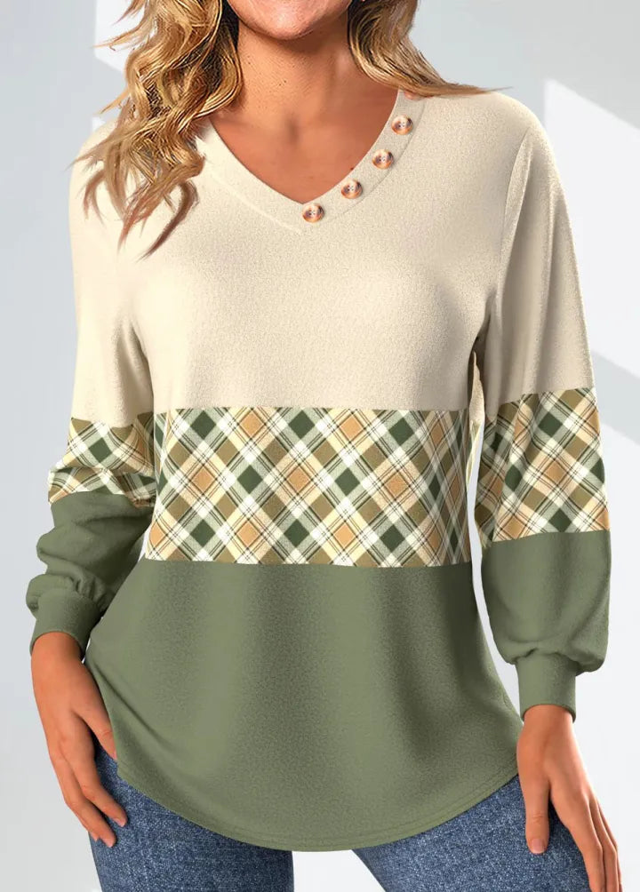 Monica | Sweater with Checked Detail