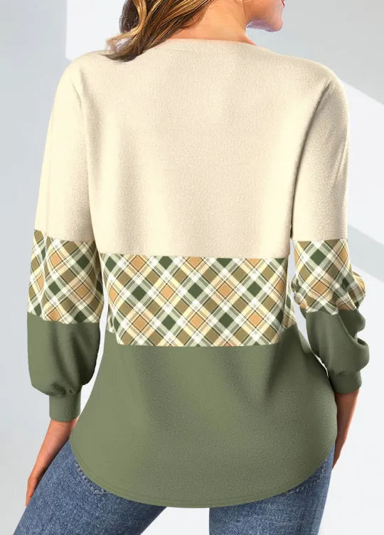 Monica | Sweater with Checked Detail