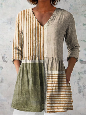 FELICITY | LONG BLOUSE WITH V-NECK