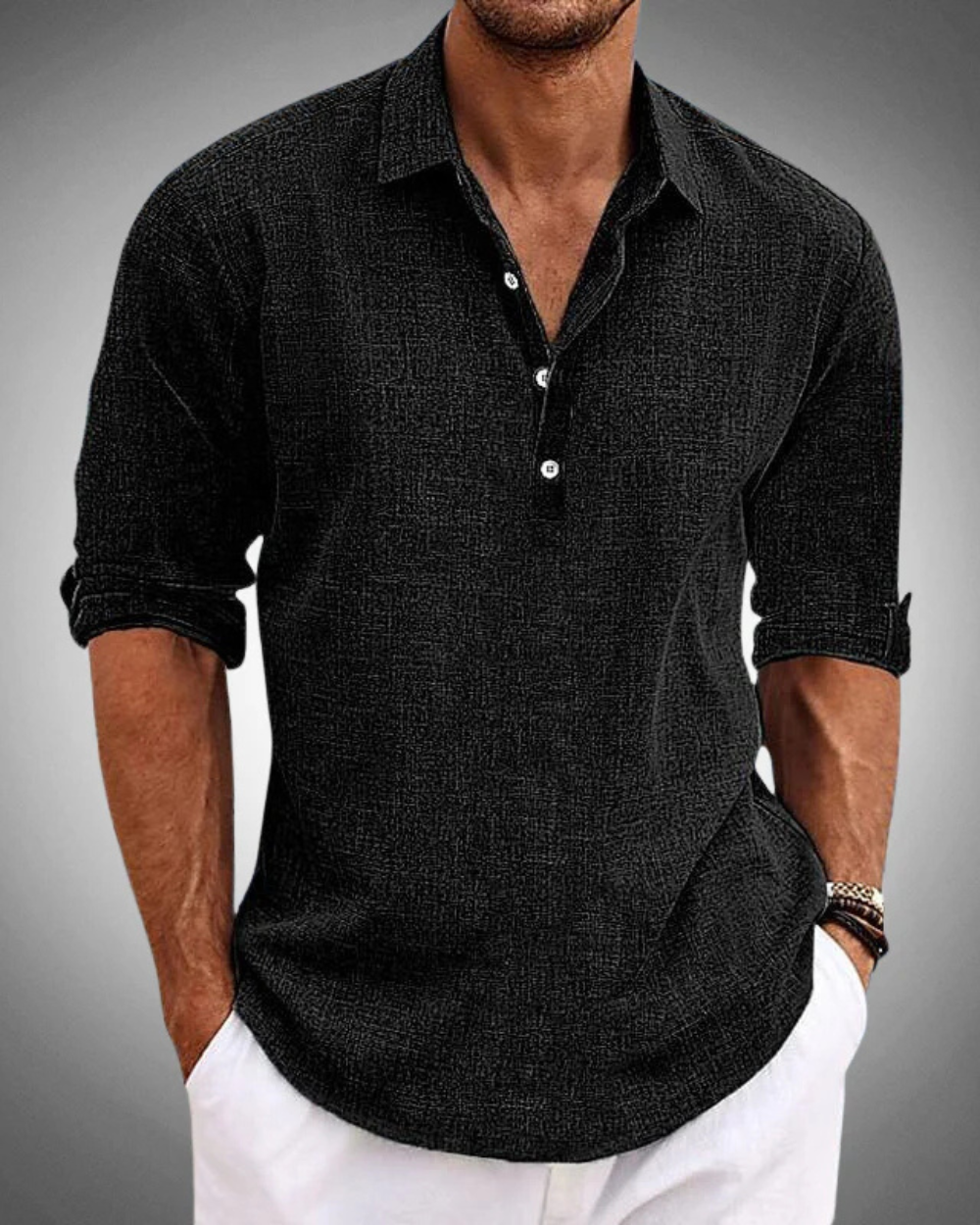 PHILIP | REFINED BUTTON-FRONT CLASSIC SHIRT