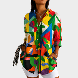 AREZOO | COLOR SPLASH ART BLOUSE