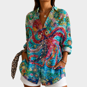 BEATA | OCEAN BLOOM ART BLOUSE