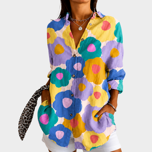 AFSANEH | PASTEL BLOOM GARDEN BLOUSE