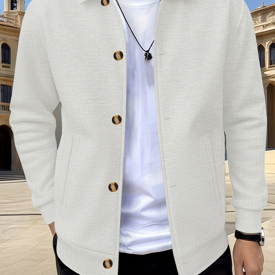 SILAS | TEXTURED BUTTON-FRONT OVERSHIRT JACKET