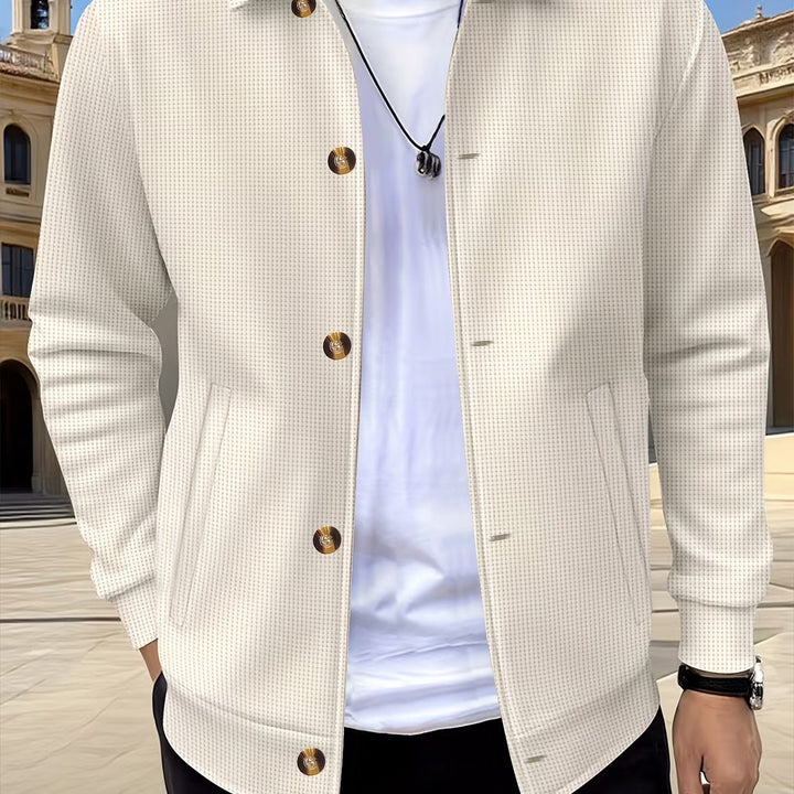 SILAS | TEXTURED BUTTON-FRONT OVERSHIRT JACKET