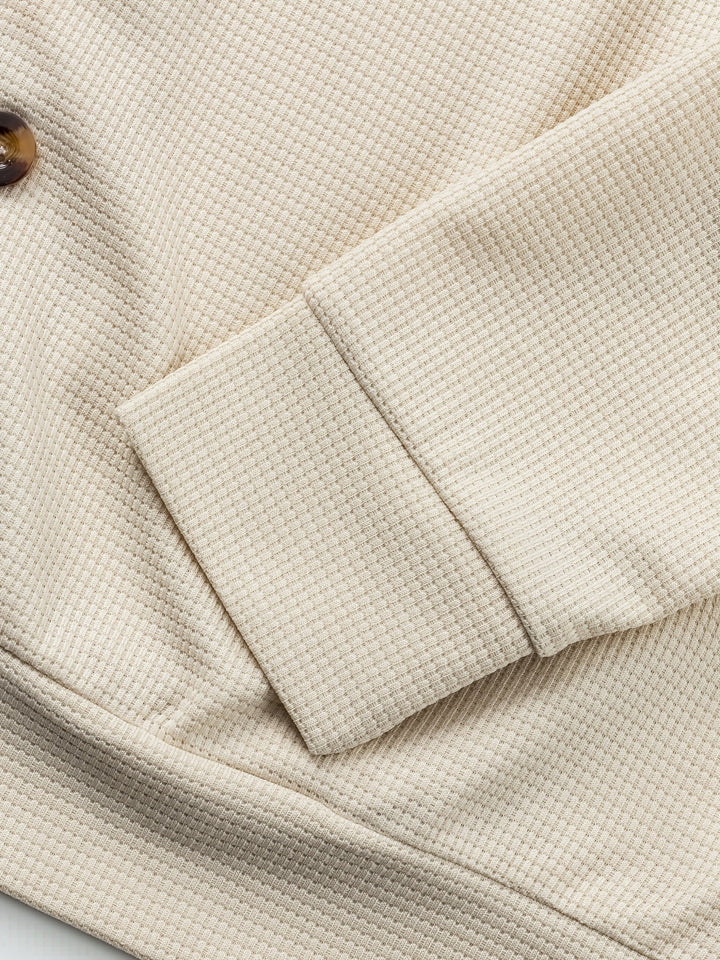 SILAS | TEXTURED BUTTON-FRONT OVERSHIRT JACKET