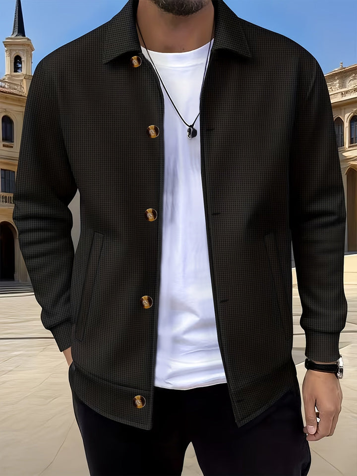SILAS | TEXTURED BUTTON-FRONT OVERSHIRT JACKET