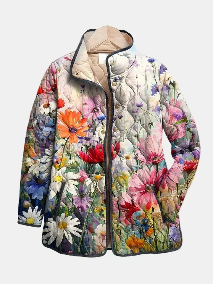 TRINITY | CHARMING PINK FLORAL PRINT QUILTED JACKET
