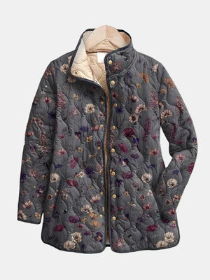 TESSA | VINTAGE FLORAL PRINT QUILTED JACKET