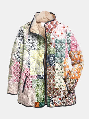 WHITNEY | CASUAL FLORAL PRINT QUILTED JACKET
