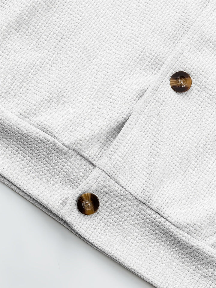 SILAS | TEXTURED BUTTON-FRONT OVERSHIRT JACKET