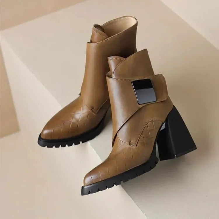 Rosa | Ankle Block Heel With Strap Detail