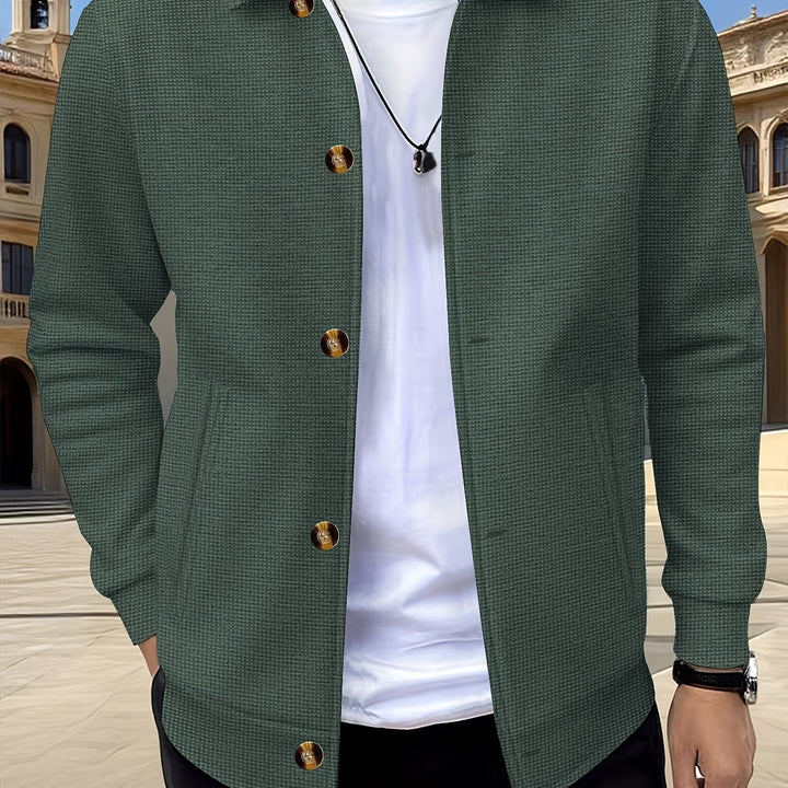 SILAS | TEXTURED BUTTON-FRONT OVERSHIRT JACKET