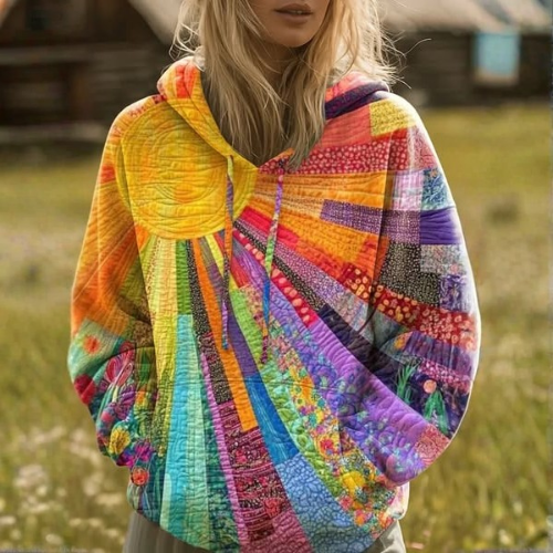 Kaitlyn | Wildflower Quilted Hoodie
