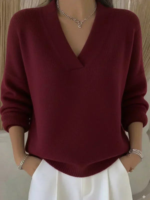 ELENA | RELAXED V-NECK SWEATER