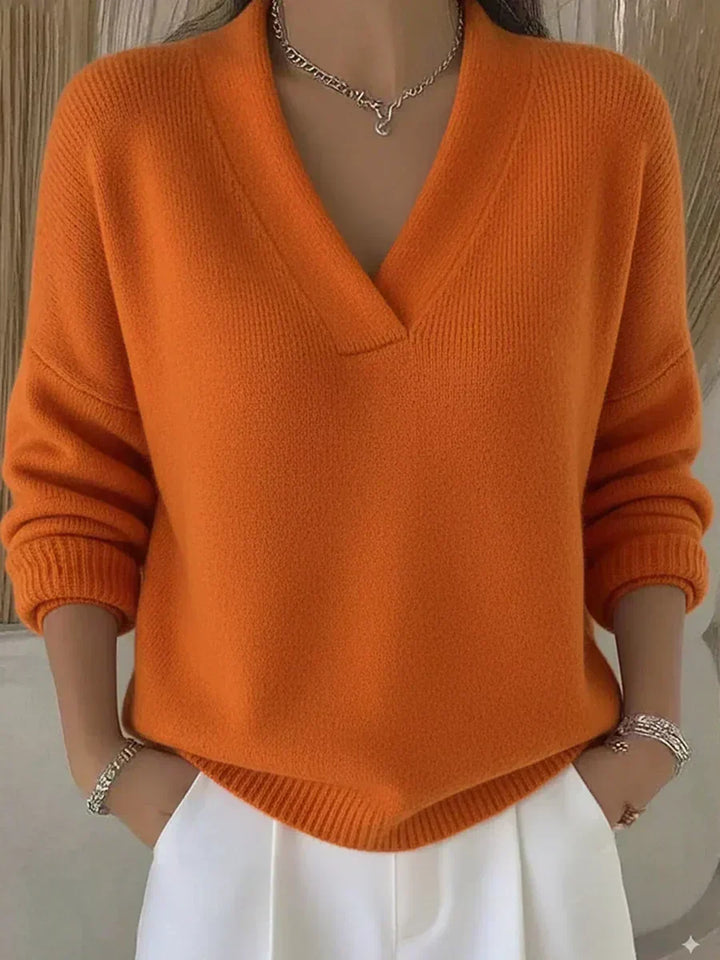 Elena | Relaxed V-Neck Sweater