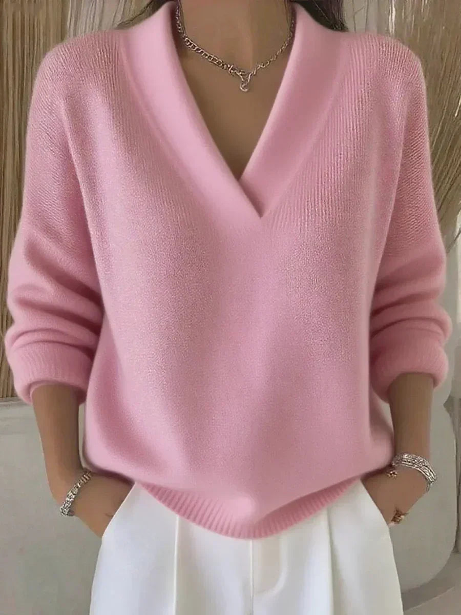 Elena | Relaxed V-Neck Sweater
