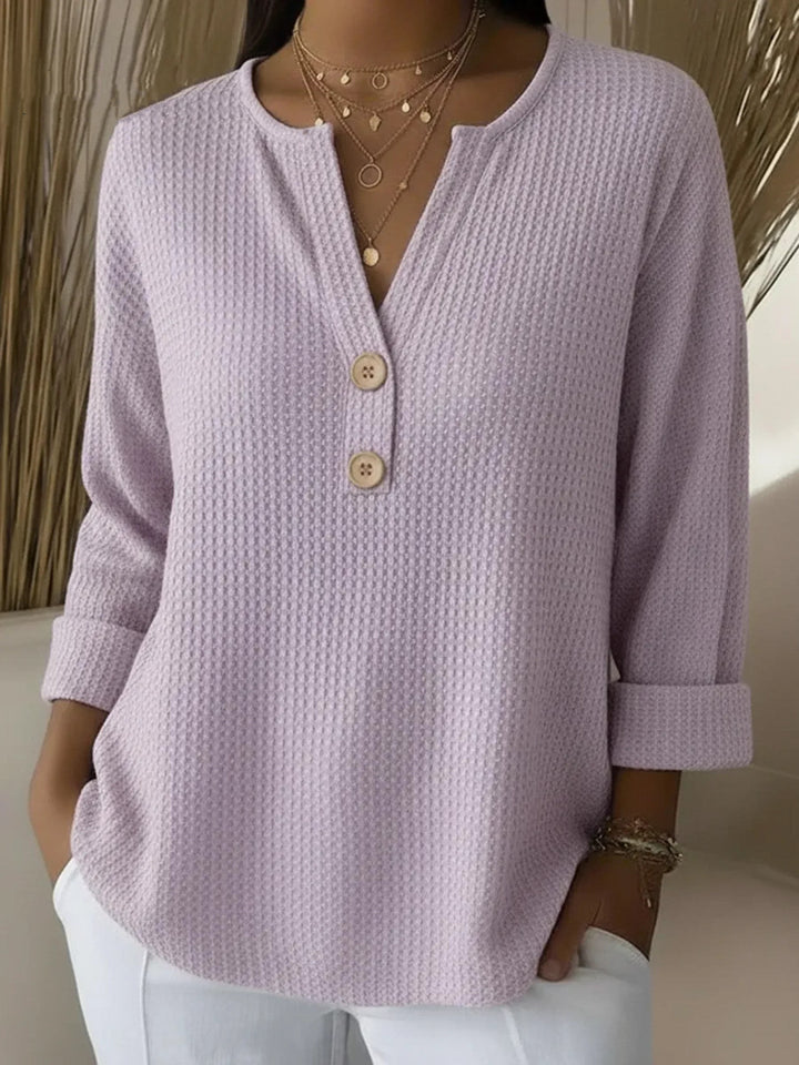 Eva | Henley Button Top