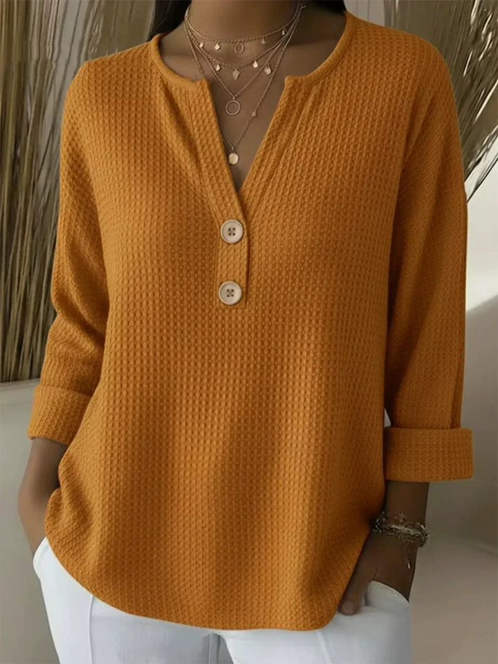 Eva | Henley Button Top