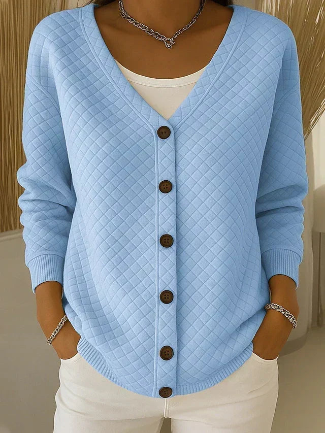 Gianna | Quilted Button-Front Cardigan