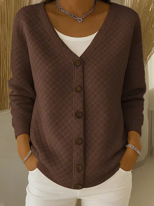 Gianna | Quilted Button-Front Cardigan
