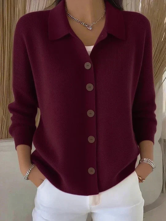 Georgia | Button-Front Collared Cardigan
