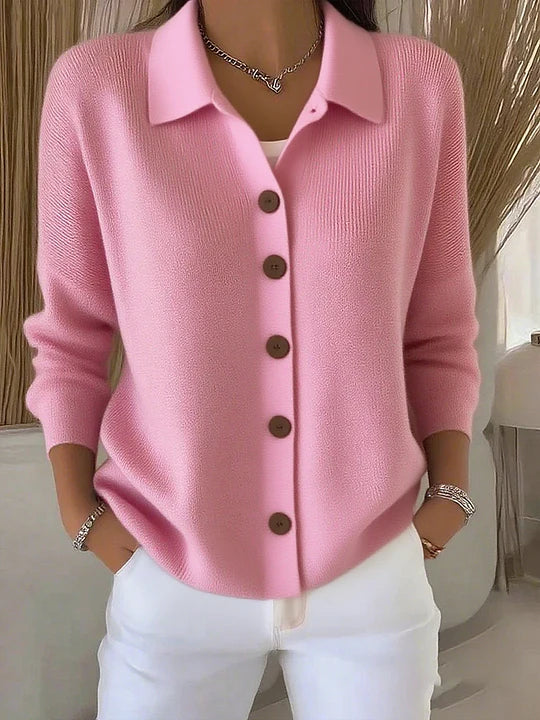 Georgia | Button-Front Collared Cardigan