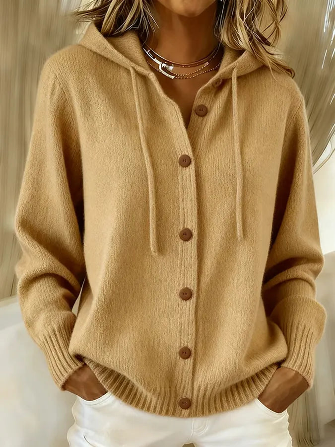 Eloise | Cozy Button Cardigan Hoodie