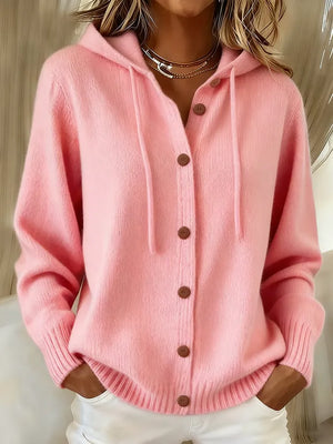 ELOISE | COZY BUTTON CARDIGAN HOODIE
