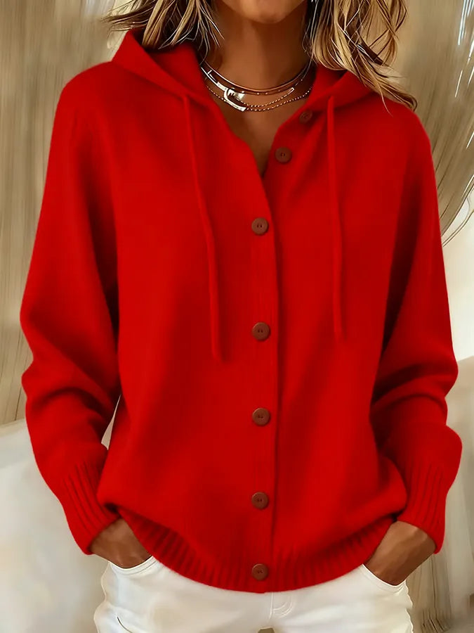 Eloise | Cozy Button Cardigan Hoodie