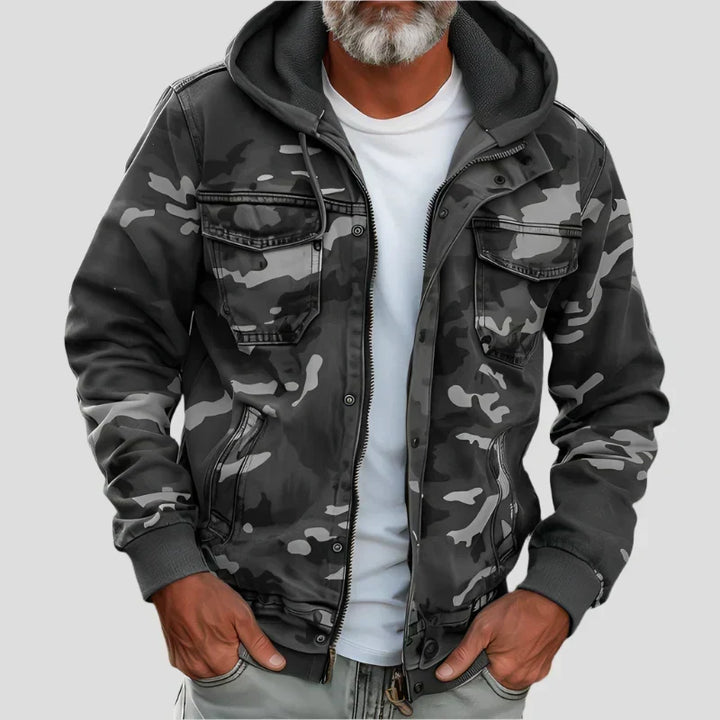 DAXTON | RUGGED CAMO HOODED UTILITY JACKET