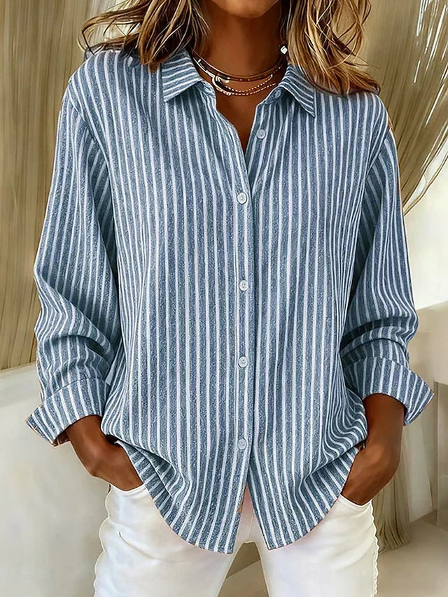 Gabriella | Striped Button-Down Shirt