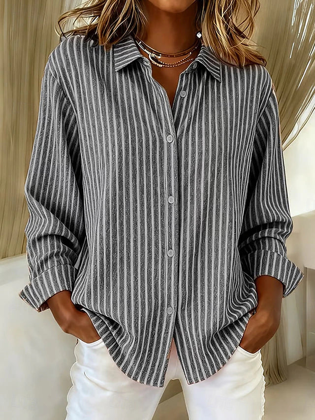 Gabriella | Striped Button-Down Shirt