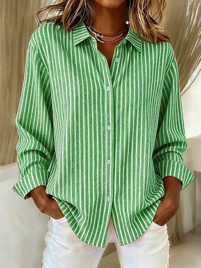 Gabriella | Striped Button-Down Shirt