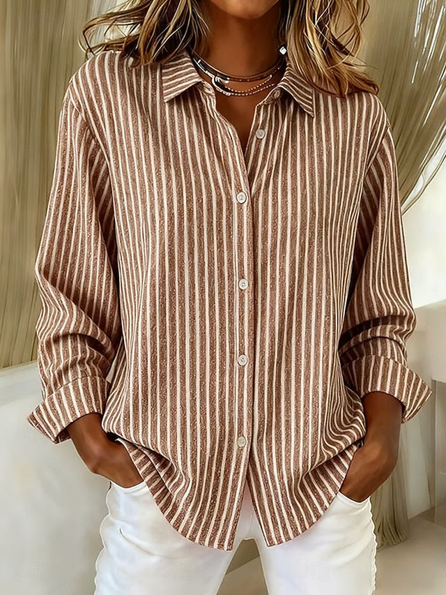 Gabriella | Striped Button-Down Shirt