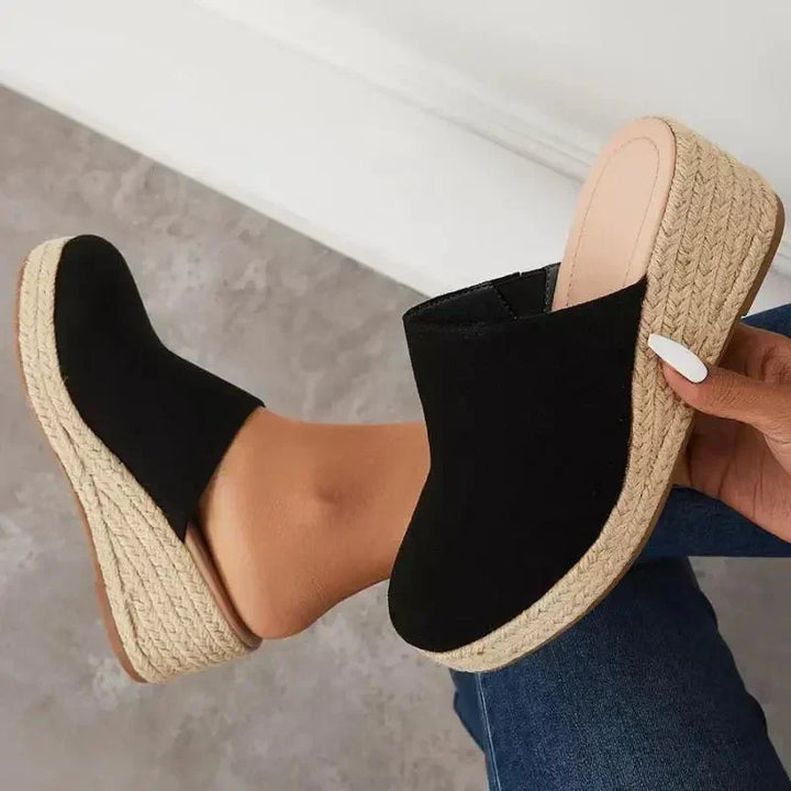 RAQUEL | ORTHOPEDIC WEDGE MULE SANDALS