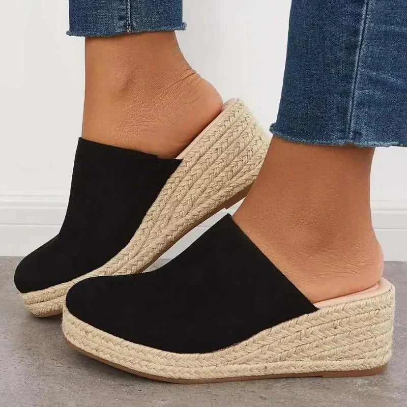 RAQUEL | ORTHOPEDIC WEDGE MULE SANDALS